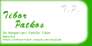 tibor patkos business card
